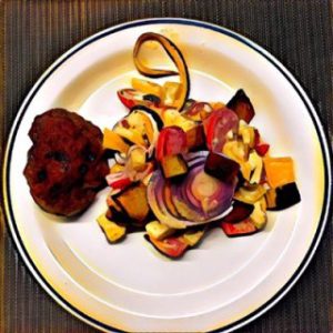 Lammbouletten mit buntem Salat